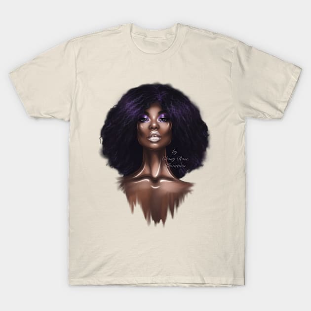 Melanin Goddess - Black Eternal Beauty T-Shirt by Ebony Rose 